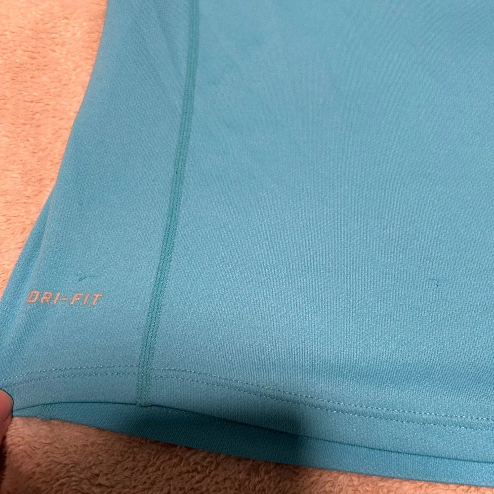 Nike Miler Running Shirt Mens Large Blue Dri-FIT Long Sleeve Athletic Top